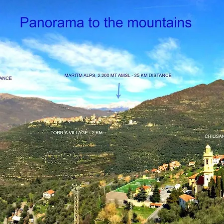 Panoramic Rural House With Garden Chiusanico